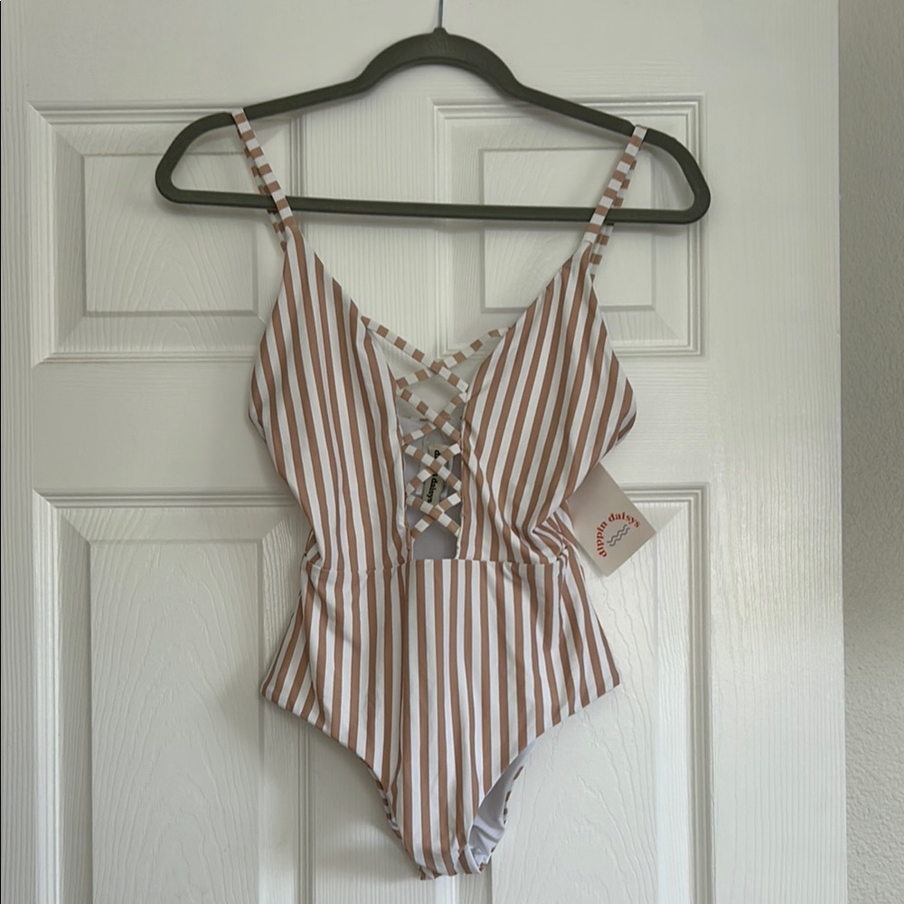 Striped One-Piece Swimsuit
